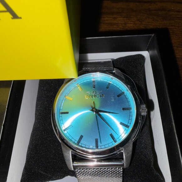 Invicta Men’s Stainless Steel Mesh Watch Blue Dial (Model 48508) | New With Box - Picture 3 of 4